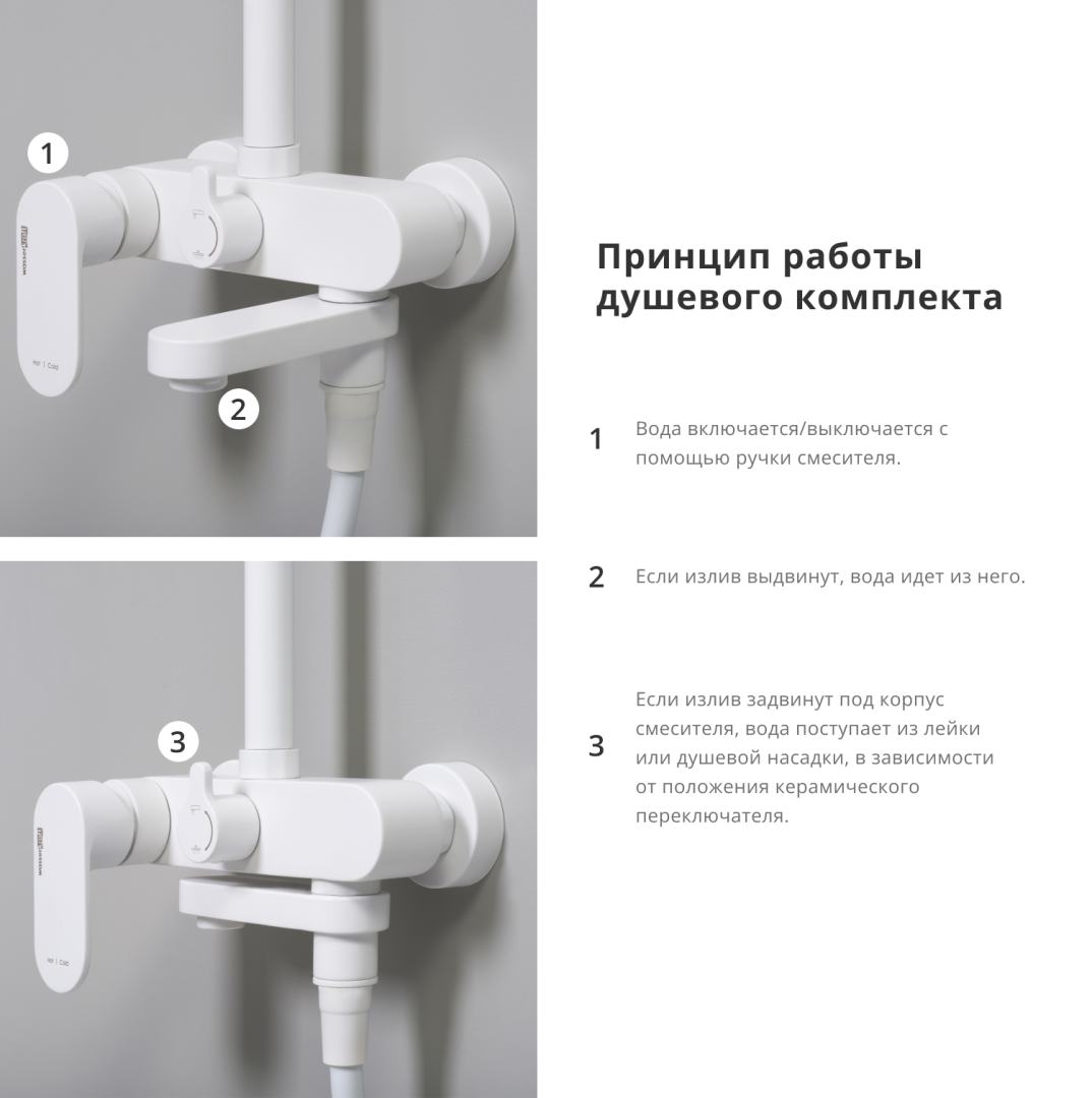 Изображение товара A18501 Душевой комплект со смесителем от магазина N&M Home