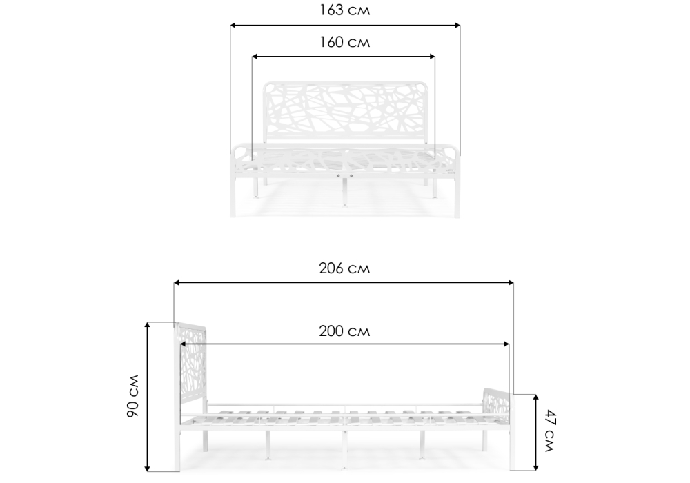 Изображение товара Кровать Кубо 160х200 белый от магазина N&M Home