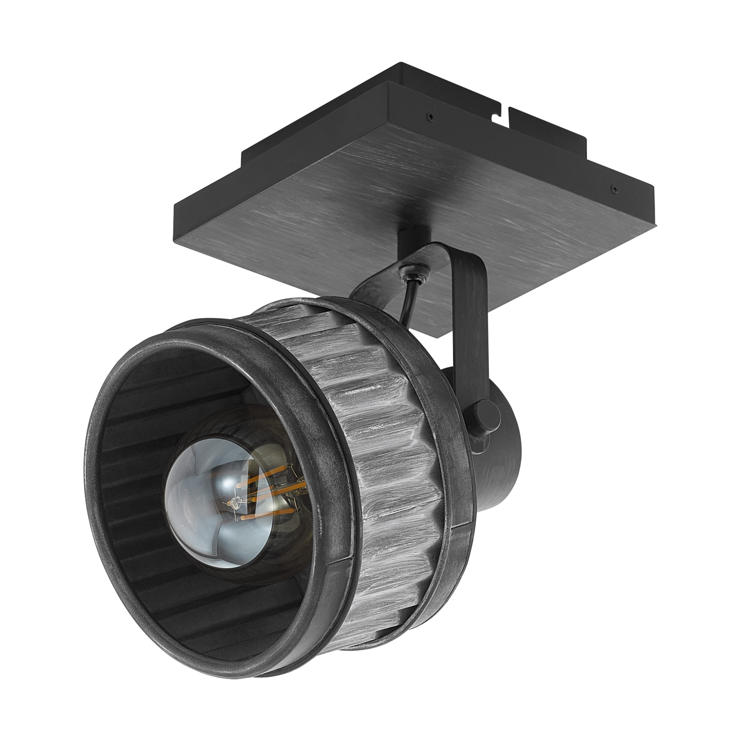 Изображение товара 43444 Настенно-потолочный светильник TURROCK, 1Х28W, E27, L160, H225, А310, сталь, серая патина/черн от магазина N&M Home