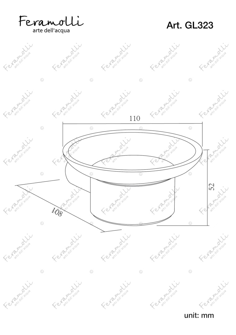 Изображение товара Мыльница Feramolli Piave GL323, золото от магазина N&M Home