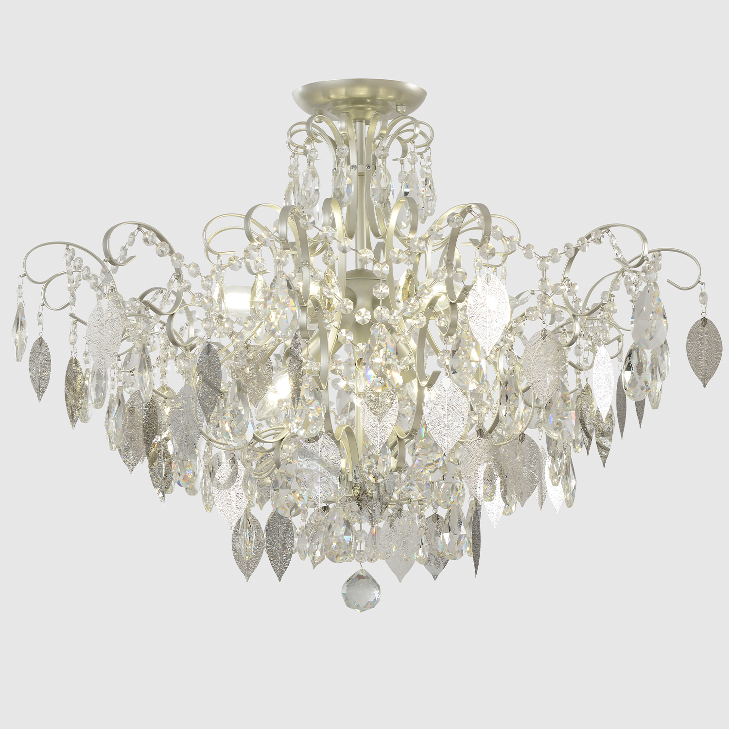 Изображение товара Светильник потолочный Crystal Lux ESMIRALDA PL9 SILVER от магазина N&M Home