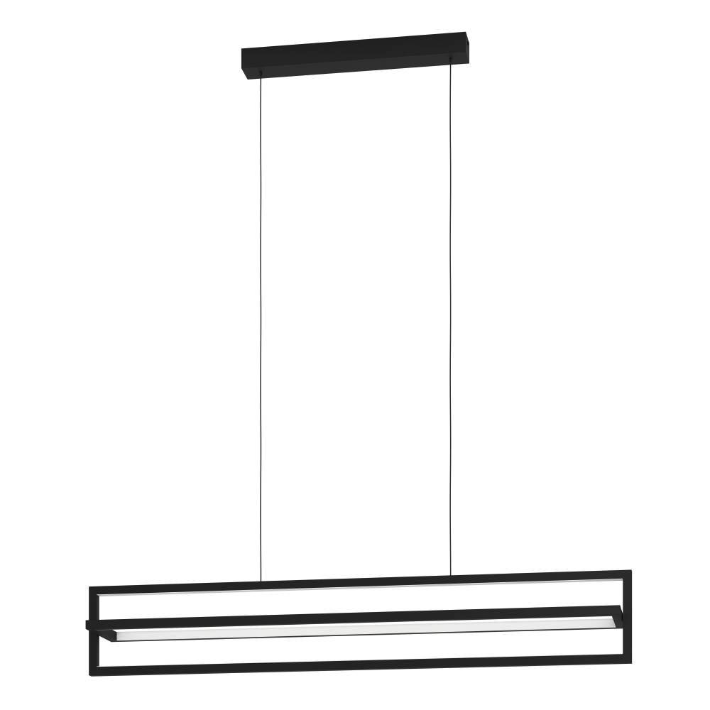 Изображение товара 900466 Подвесной потолочный светильник SIBERIA, LED 34W, 4500lm, L780, B160, H1100, сталь, черный/пластик, белый от магазина N&M Home