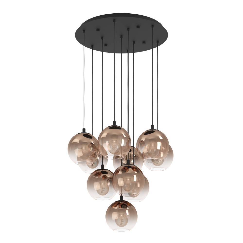 Изображение товара 901926 Подвес ARISCANI 1, 10X60W(E27), сталь, черный, медный от магазина N&M Home