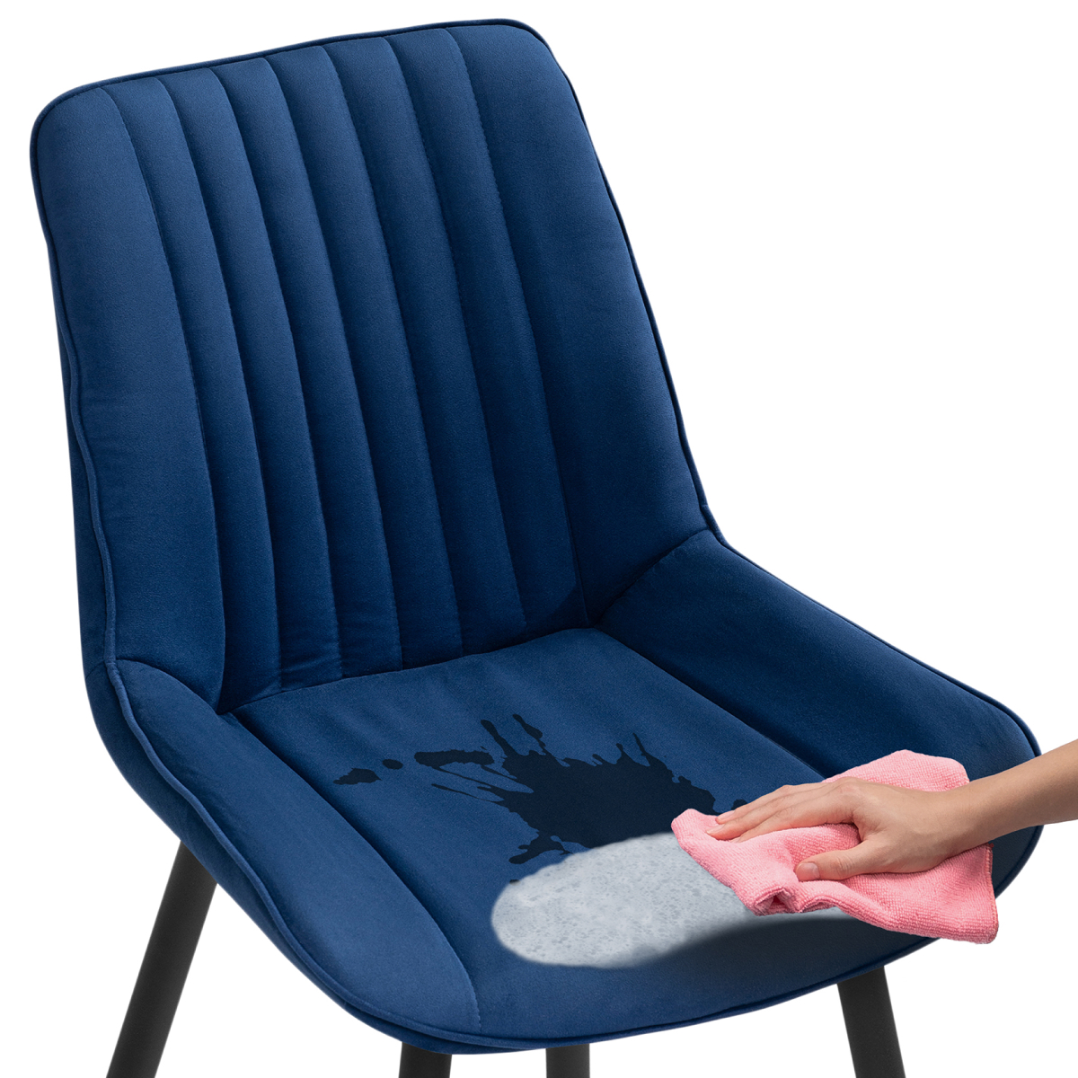Изображение товара Стул на металлокаркасе Седа синий / черный от магазина N&M Home