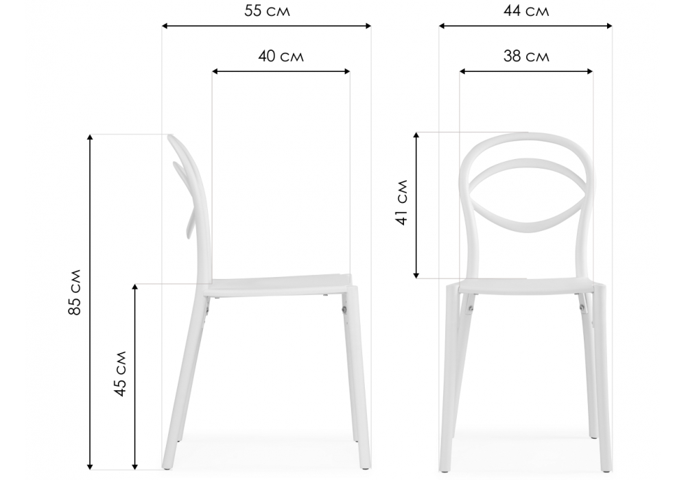 Изображение товара Пластиковый стул Simple gray от магазина N&M Home