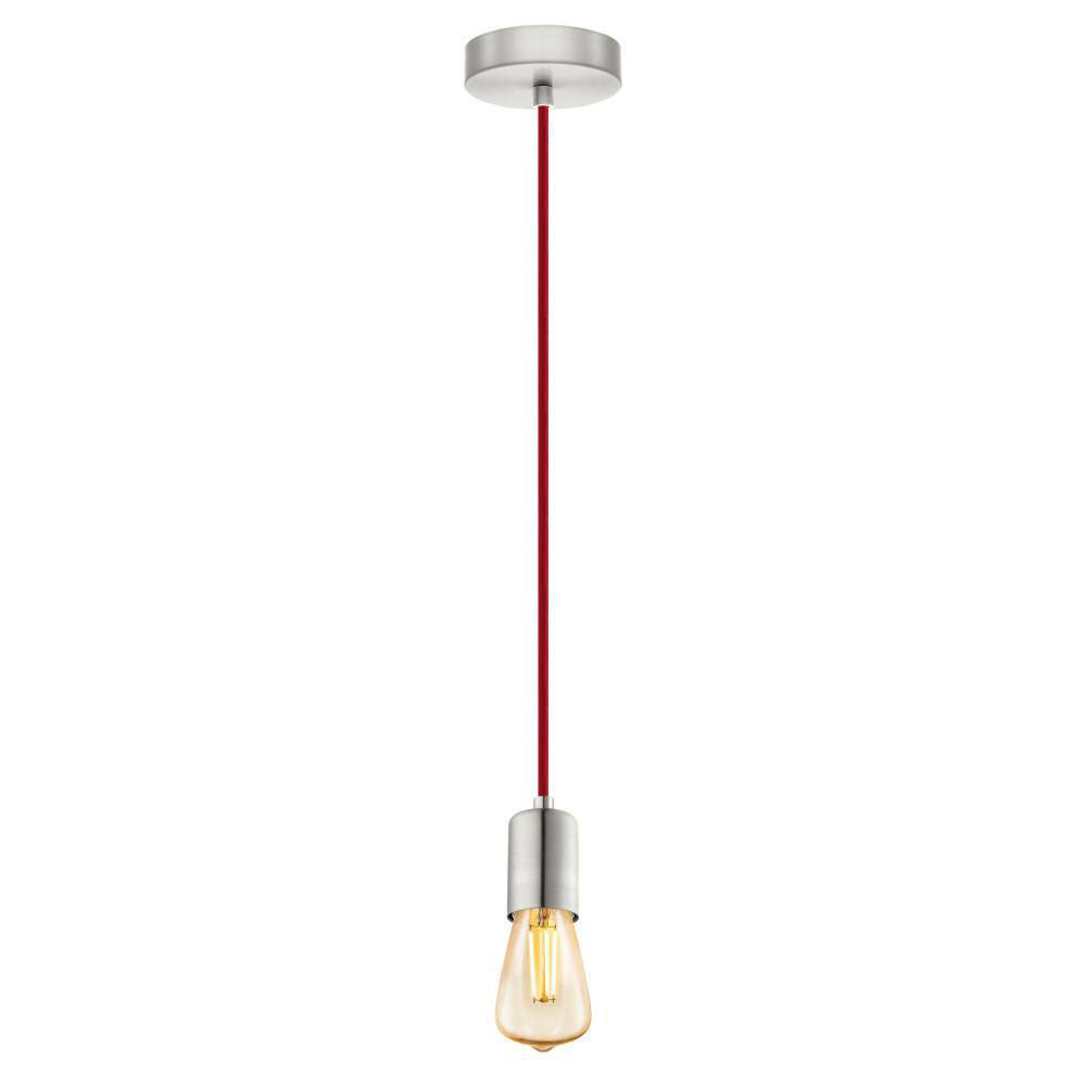 Изображение товара 32523 Подвес YORTH, 1х60W (E27), ?100, H2000, сталь, cерый, красн. Кабель от магазина N&M Home