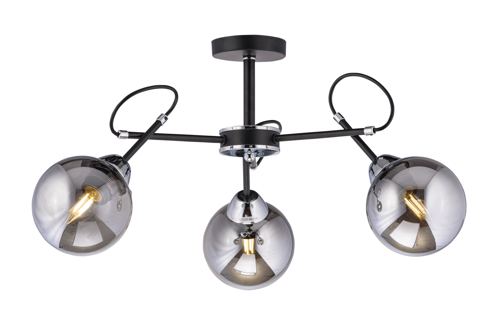 Изображение товара 40317MD/3 MBK+CH (1) Люстра (NW) от магазина N&M Home