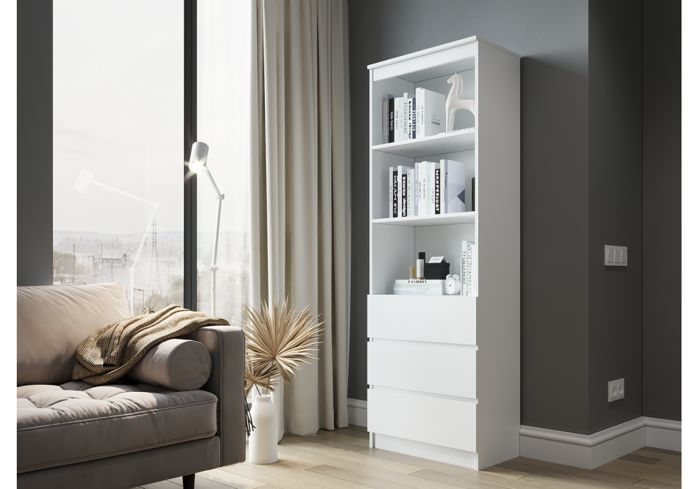 Изображение товара Стеллаж Мадера М600 лдсп белый от магазина N&M Home