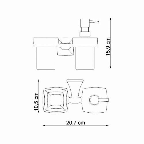 Изображение товара Wern K-2589 Держатель стакана и дозатора от магазина N&M Home