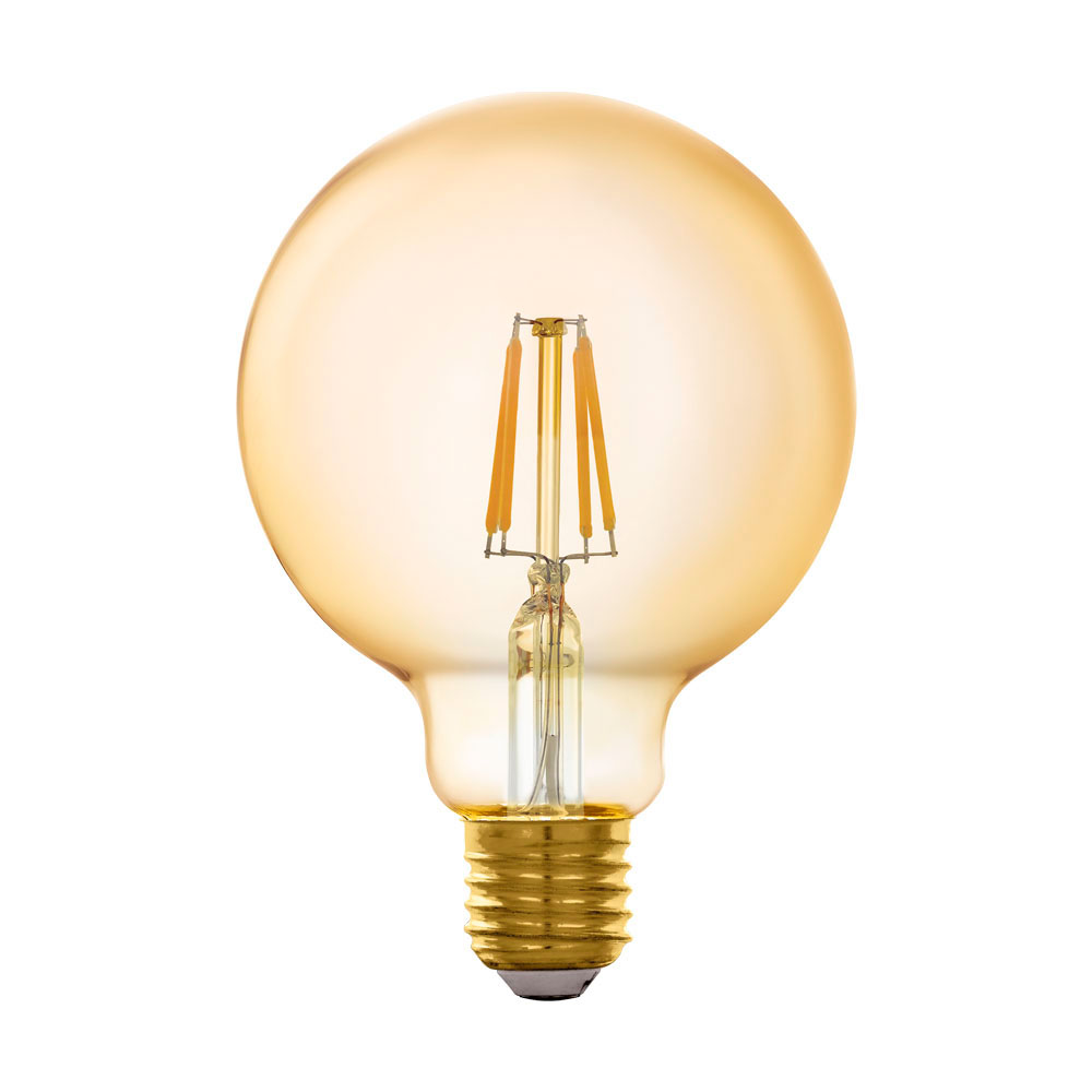 Изображение товара 11866 Светодиодная филаментная лампа CONNECT G95, 5,5W (LED) 2200K, 806lm, янтарь от магазина N&M Home