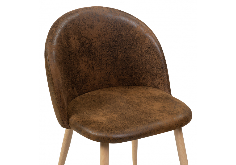 Изображение товара Стул на металлокаркасе Aldo dark brown / wood от магазина N&M Home