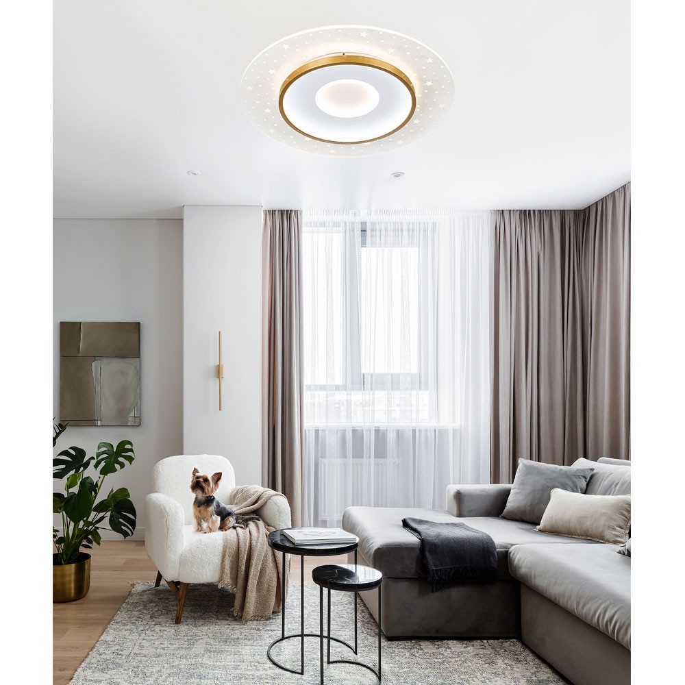 Изображение товара Потолочный cветильник LED4U L1027-500 WH-GD от магазина N&M Home
