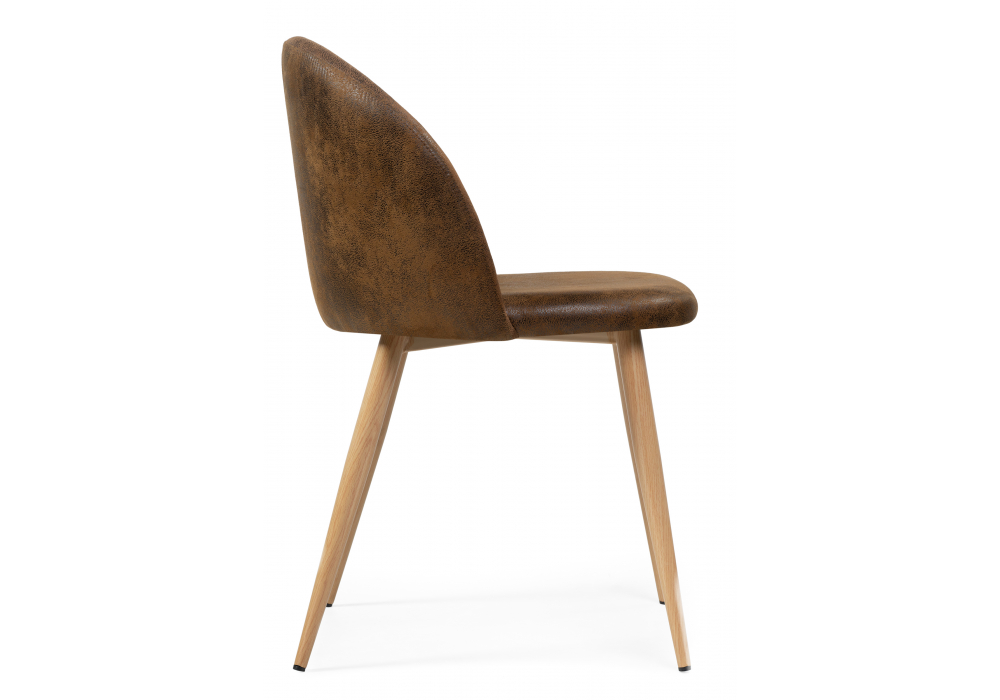 Изображение товара Стул на металлокаркасе Aldo dark brown / wood от магазина N&M Home