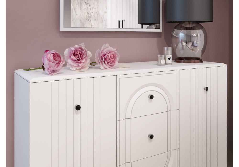 Изображение товара Комод Венеция белый шагрень / белый от магазина N&M Home