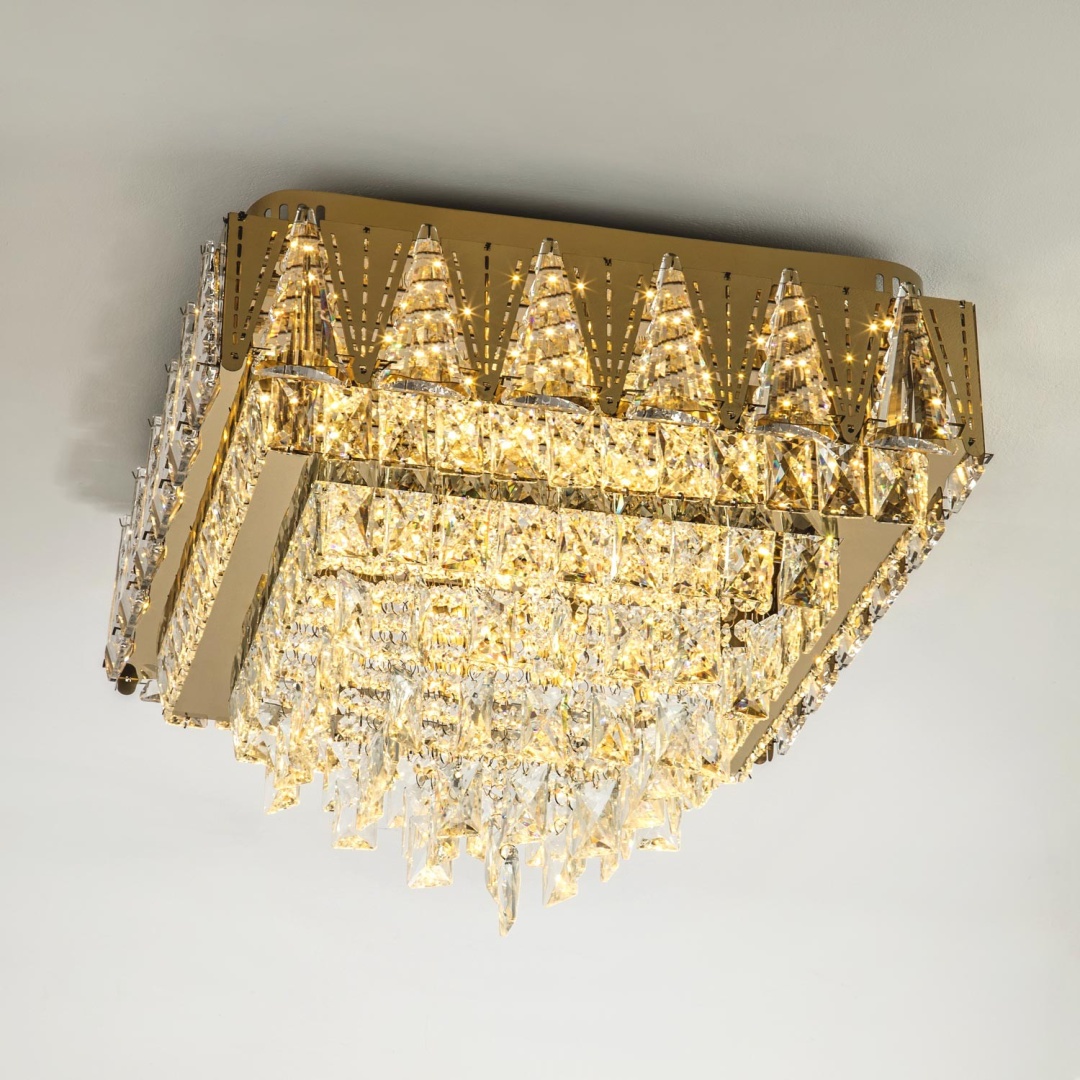 Изображение товара Потолочная люстра LED4U L9437-500-500 GD с функцией УД от магазина N&M Home
