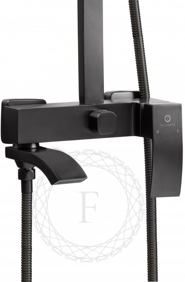 Изображение товара Душевая система FILARETE Waterfall FL2010 (Графит) от магазина N&M Home