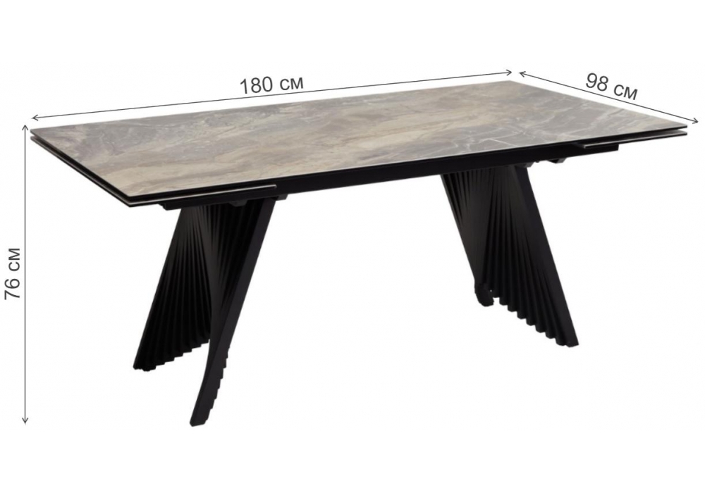 Изображение товара Керамический стол Ivar Marbles KL-80 серый мрамор от магазина N&M Home