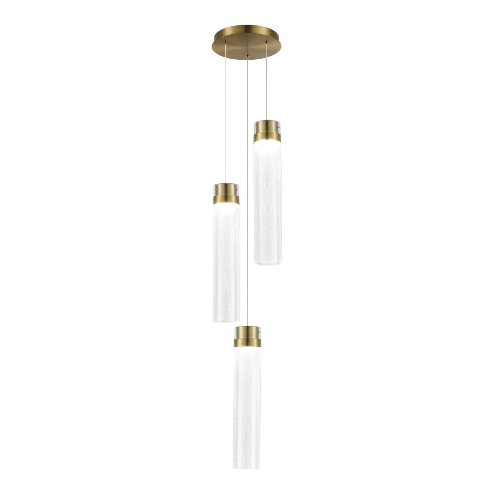 Изображение товара SL6236.303.03 Светильник подвесной ST-Luce Латунь/Прозрачный LED 3*12W 4000K от магазина N&M Home
