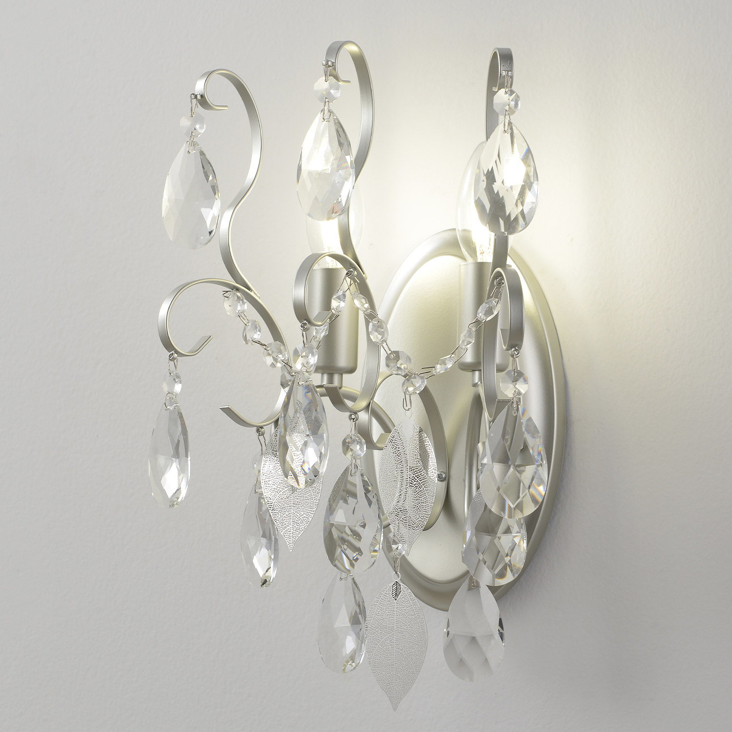 Изображение товара Бра Crystal Lux ESMIRALDA AP2 SILVER от магазина N&M Home