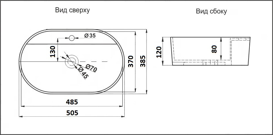 Изображение товара Умывальник CeramaLux 78239XMDH-2 от магазина N&M Home