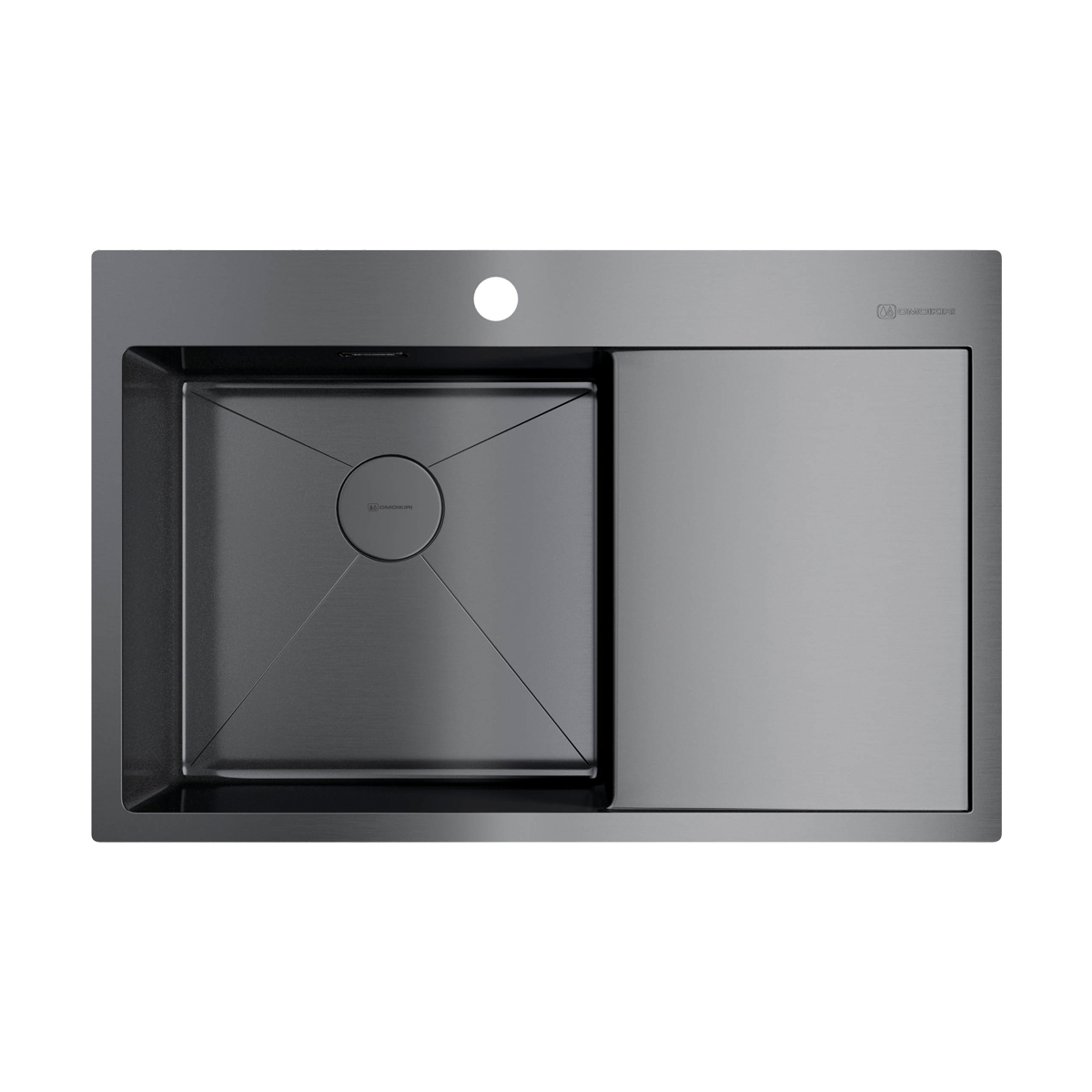 Изображение товара Omoikiri Akisame 78-L-GM нерж. сталь/вороненая сталь от магазина N&M Home