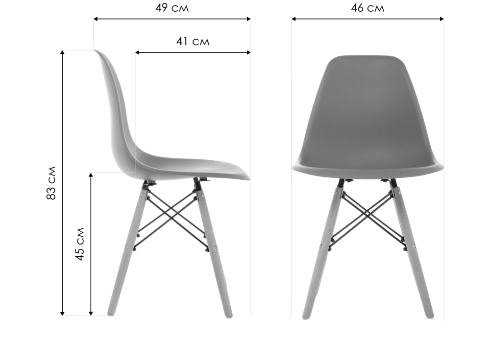 Изображение товара Пластиковый стул Eames PC-015 белый от магазина N&M Home