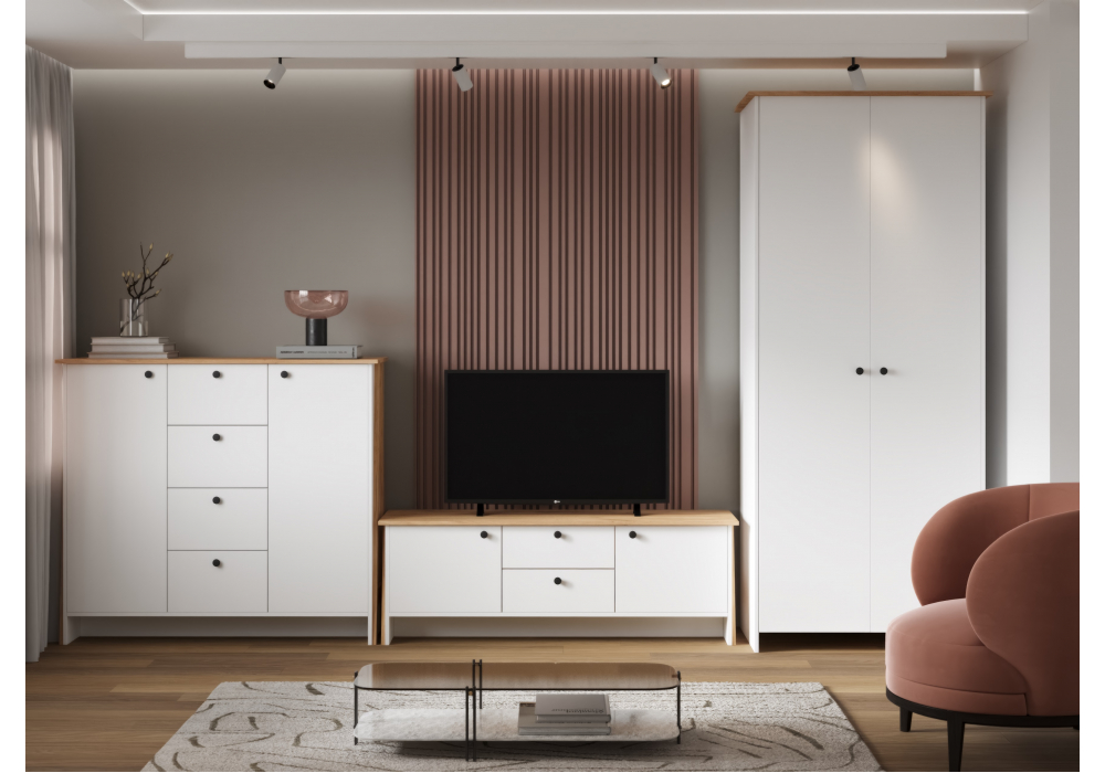 Изображение товара ТВ-тумба Теодора белый / крафт золотой от магазина N&M Home