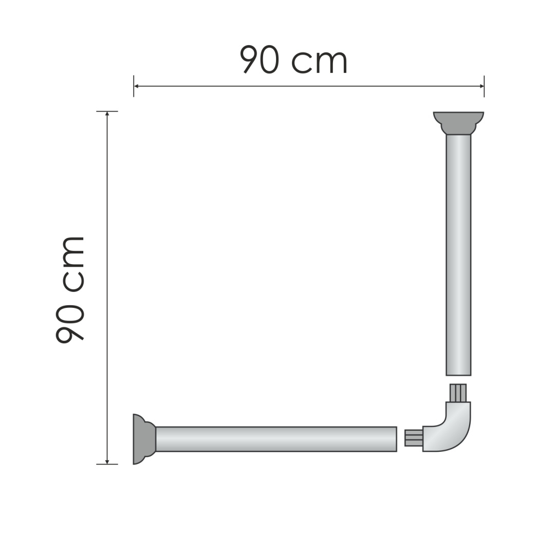Изображение товара Kammel SC-839090 Карниз для ванной от магазина N&M Home