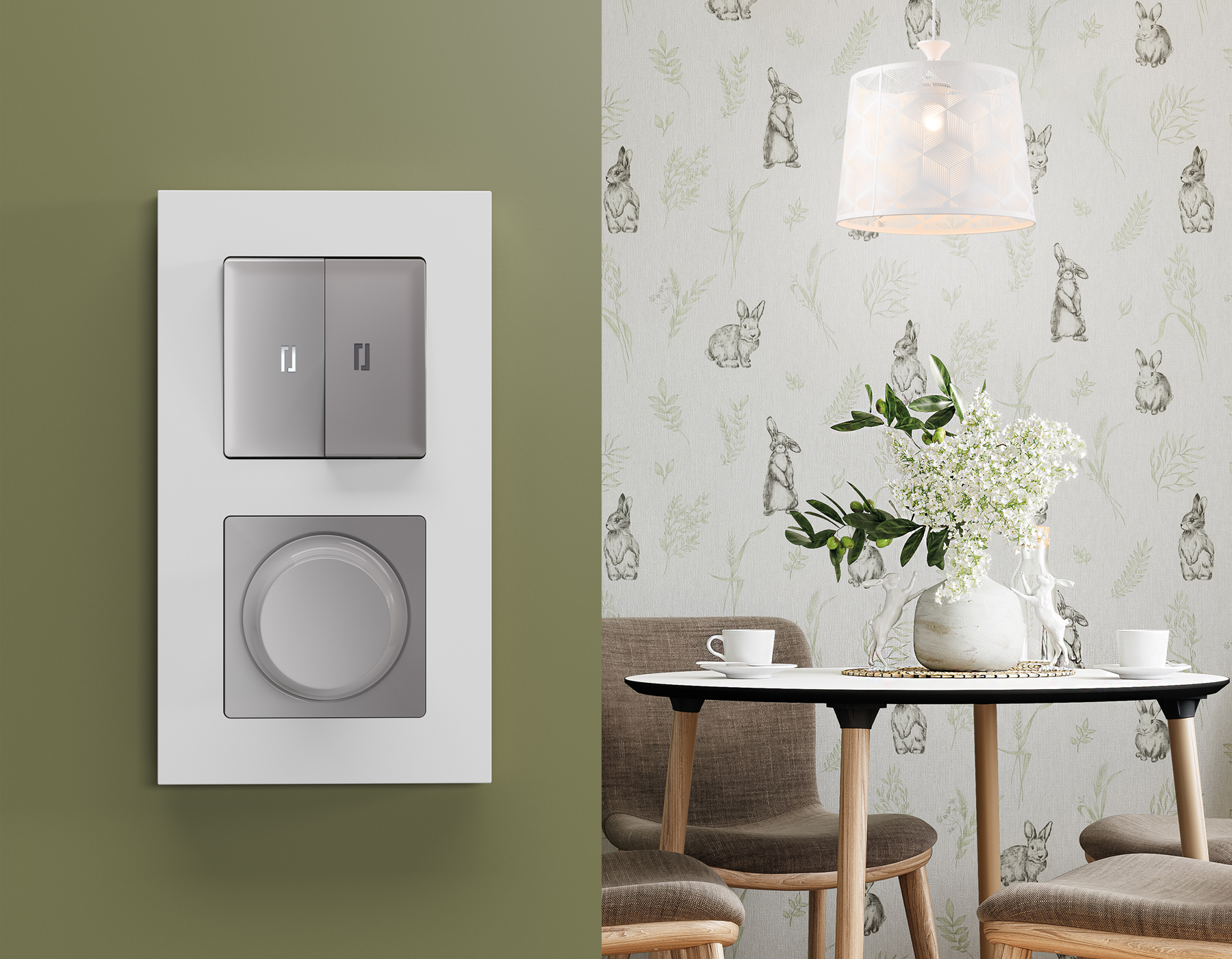 Изображение товара AF250123 Рамка ALFA Qubi (Белый матовый) 3-ая от магазина N&M Home