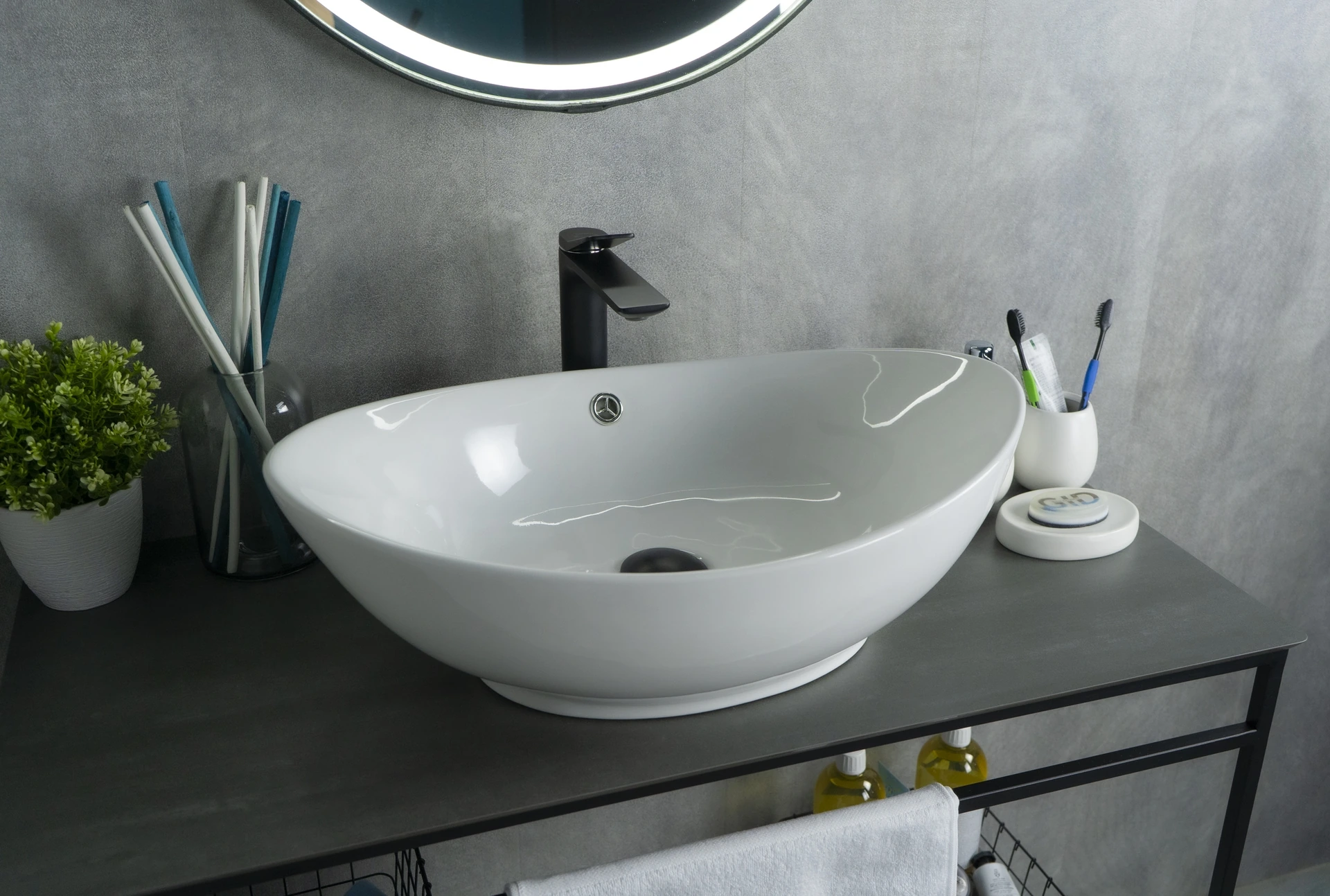Изображение товара Раковина Gid N9019 51108 накладная белая 60x37x19 от магазина N&M Home