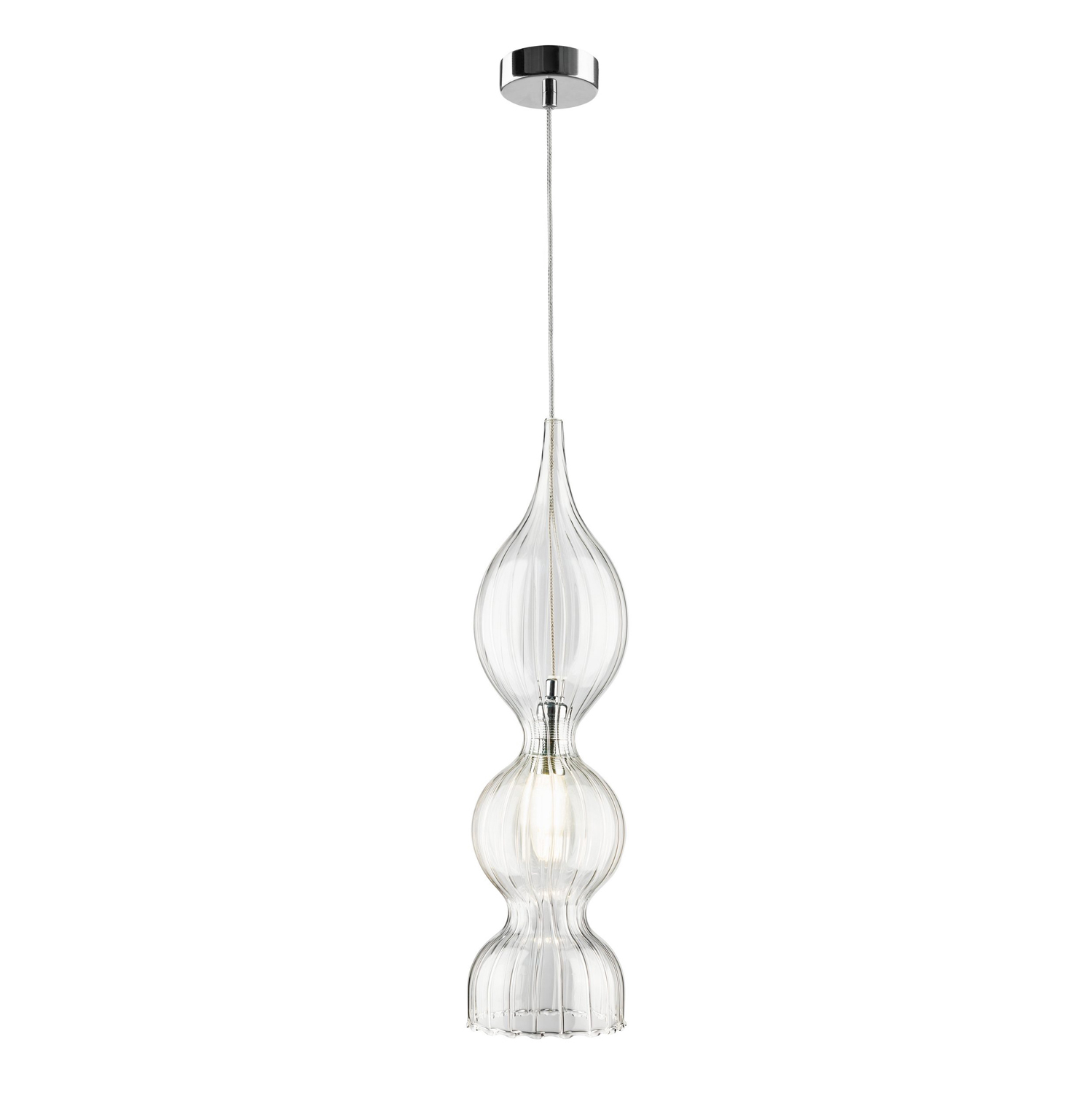 Изображение товара Светильник подвесной Crystal Lux IRIS SP1 B TRANSPARENT от магазина N&M Home