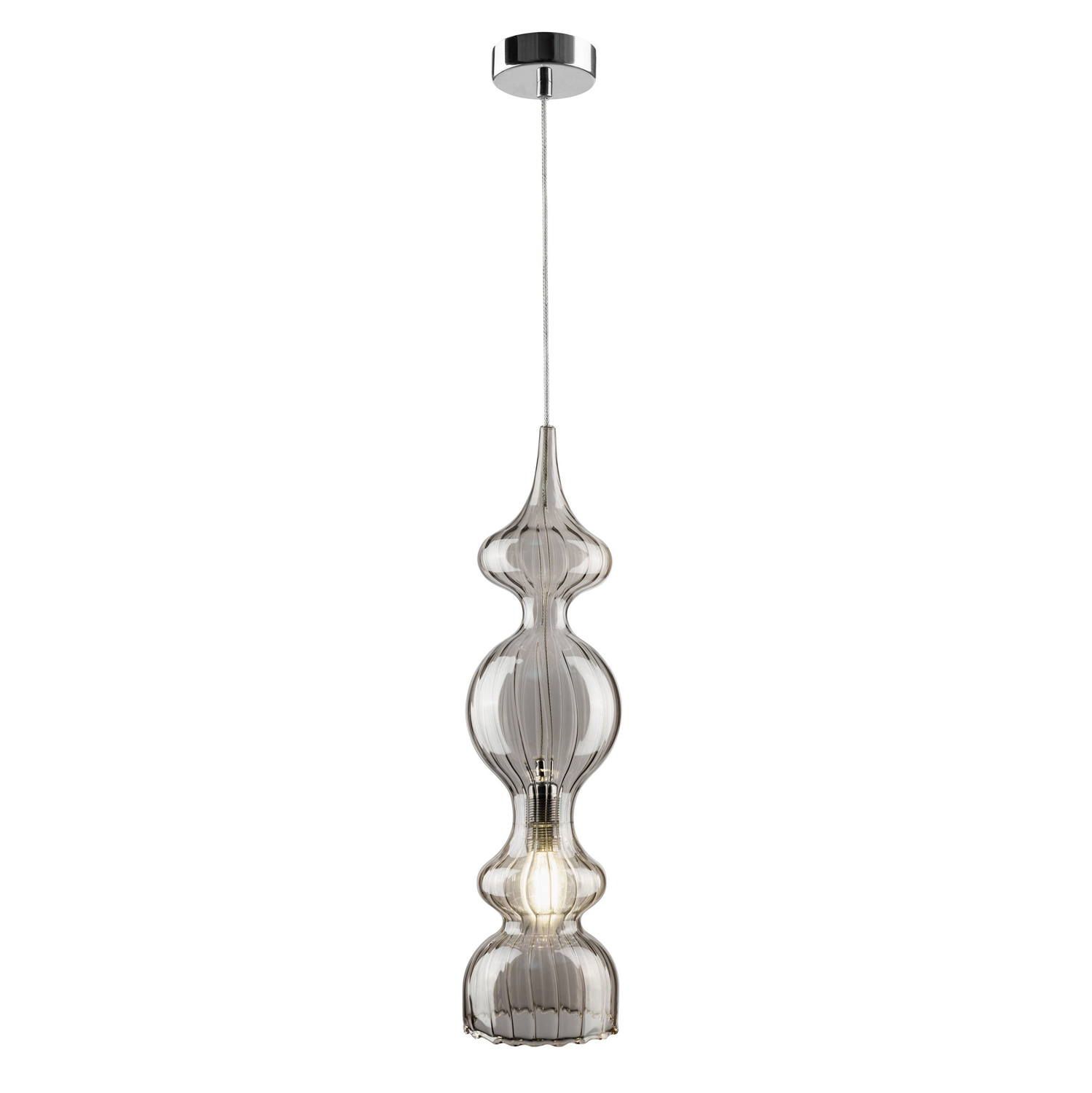 Изображение товара Светильник подвесной Crystal Lux IRIS SP1 A SMOKE от магазина N&M Home
