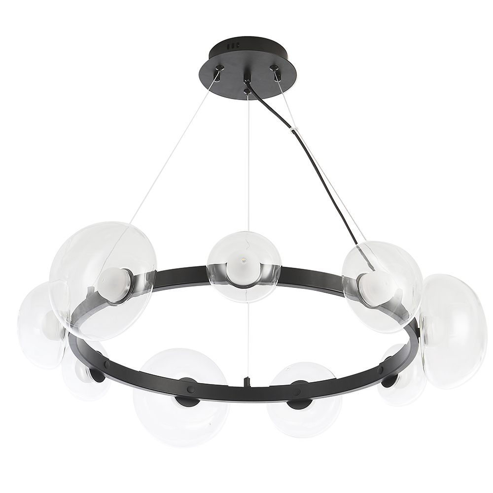 Изображение товара Люстра Crystal Lux BOSQUE SP9 BLACK/TRANSPARENT от магазина N&M Home