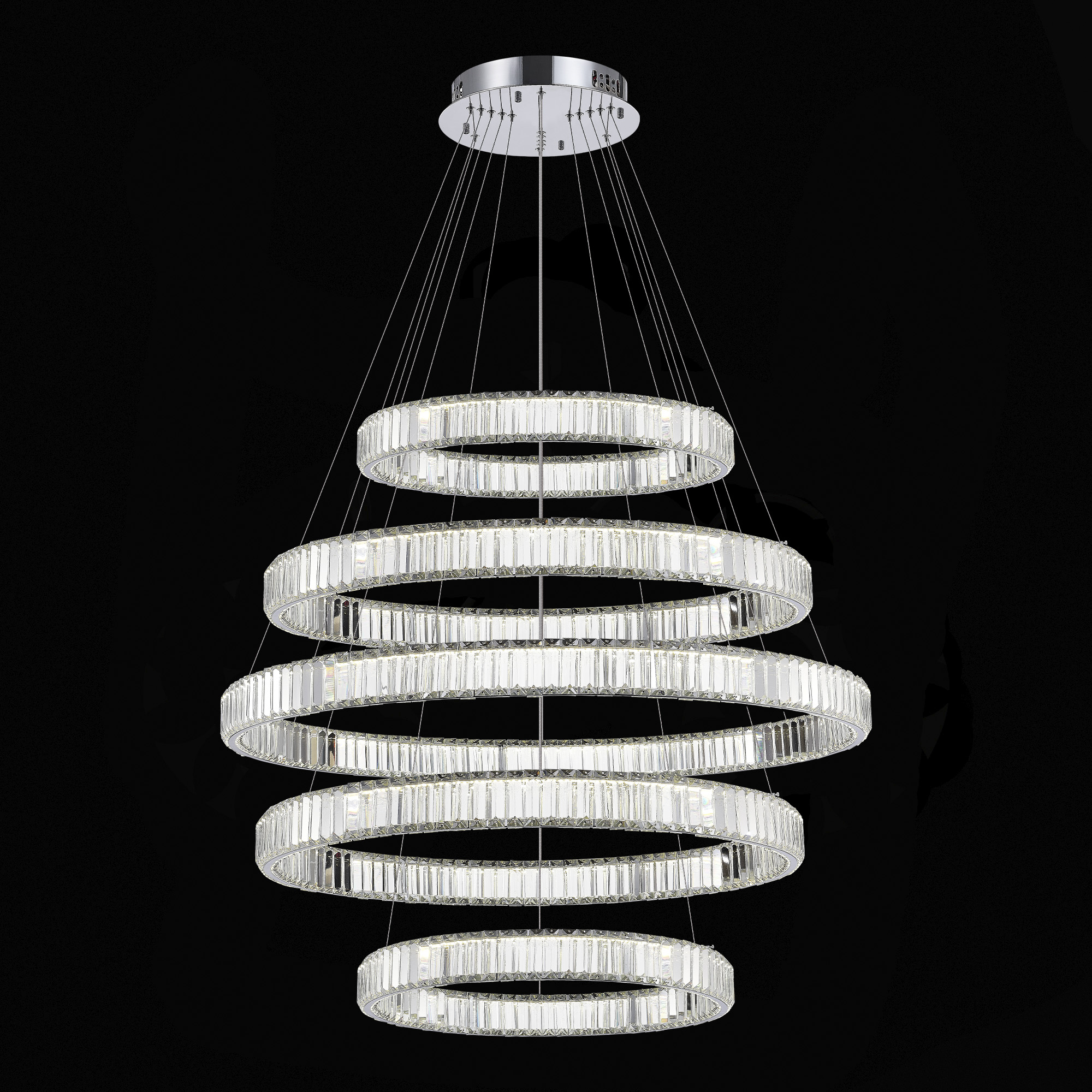 Изображение товара SL1622.103.05 Люстра подвесная ST-Luce Хром/Прозрачный LED 1*255W 4000K от магазина N&M Home