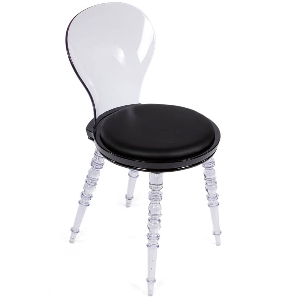 Изображение товара Стул Babel чёрный с прозрачными ножками от магазина N&M Home