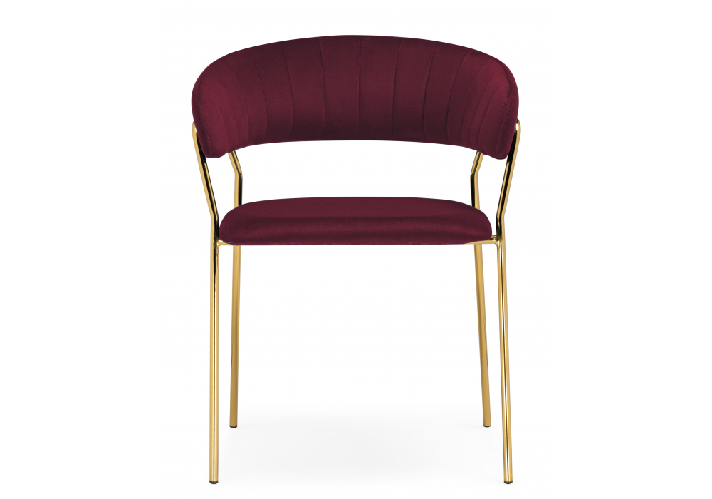 Изображение товара Стул на металлокаркасе Kamelia 1 wine red / gold от магазина N&M Home