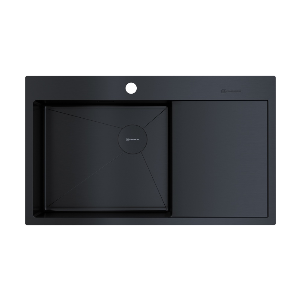 Изображение товара Omoikiri Akisame 86-L Side-GB нерж. сталь/графит от магазина N&M Home