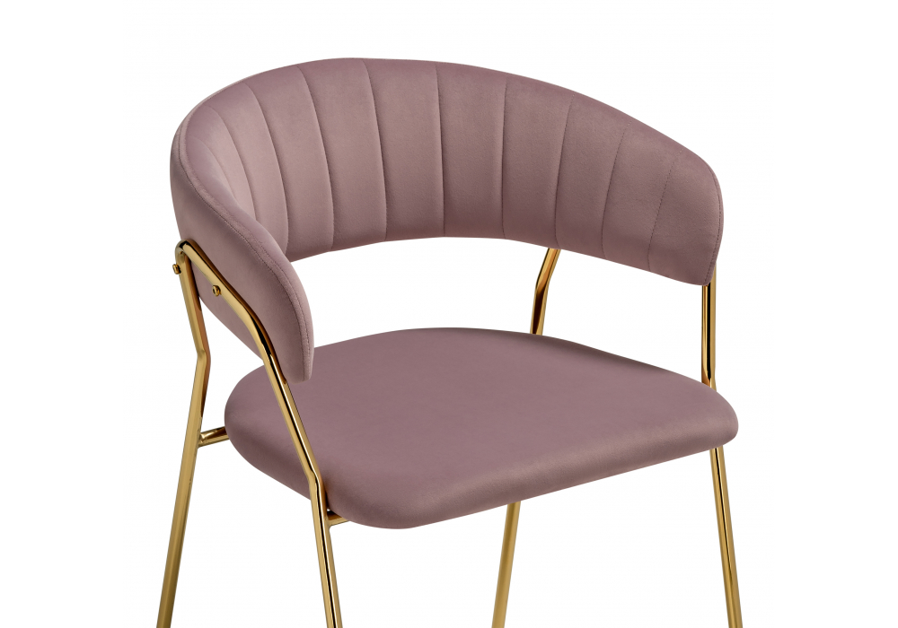 Изображение товара Стул на металлокаркасе Kamelia 1 light purple /gold от магазина N&M Home