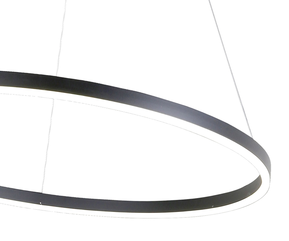 Изображение товара 08218,19A(4000K) Подвес Тор черный d150 h150 Led 96W (4000K) диммируемый с пультом ДУ, 2 типа крепления от магазина N&M Home