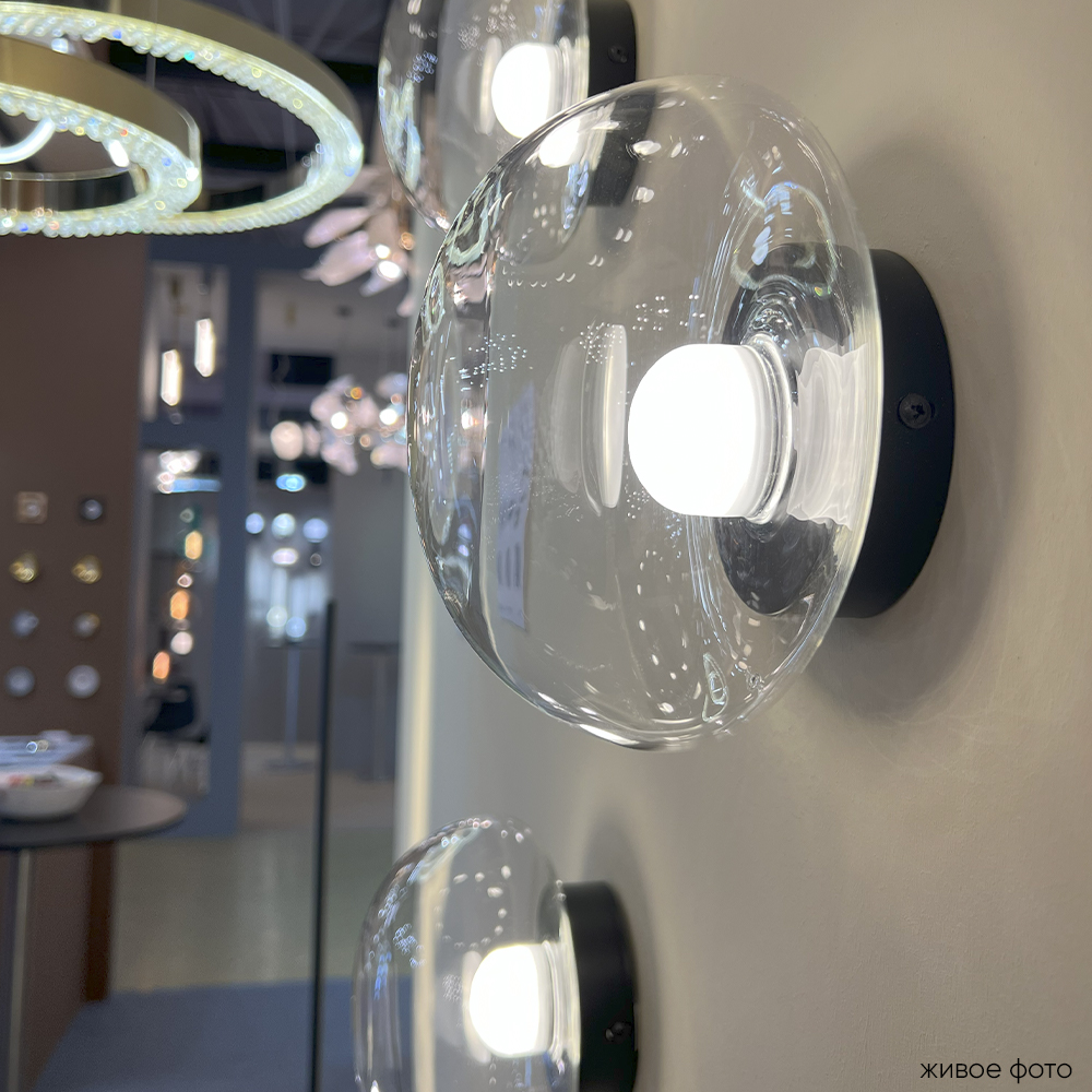 Изображение товара Бра Crystal Lux BOSQUE AP1 BLACK/TRANSPARENT от магазина N&M Home