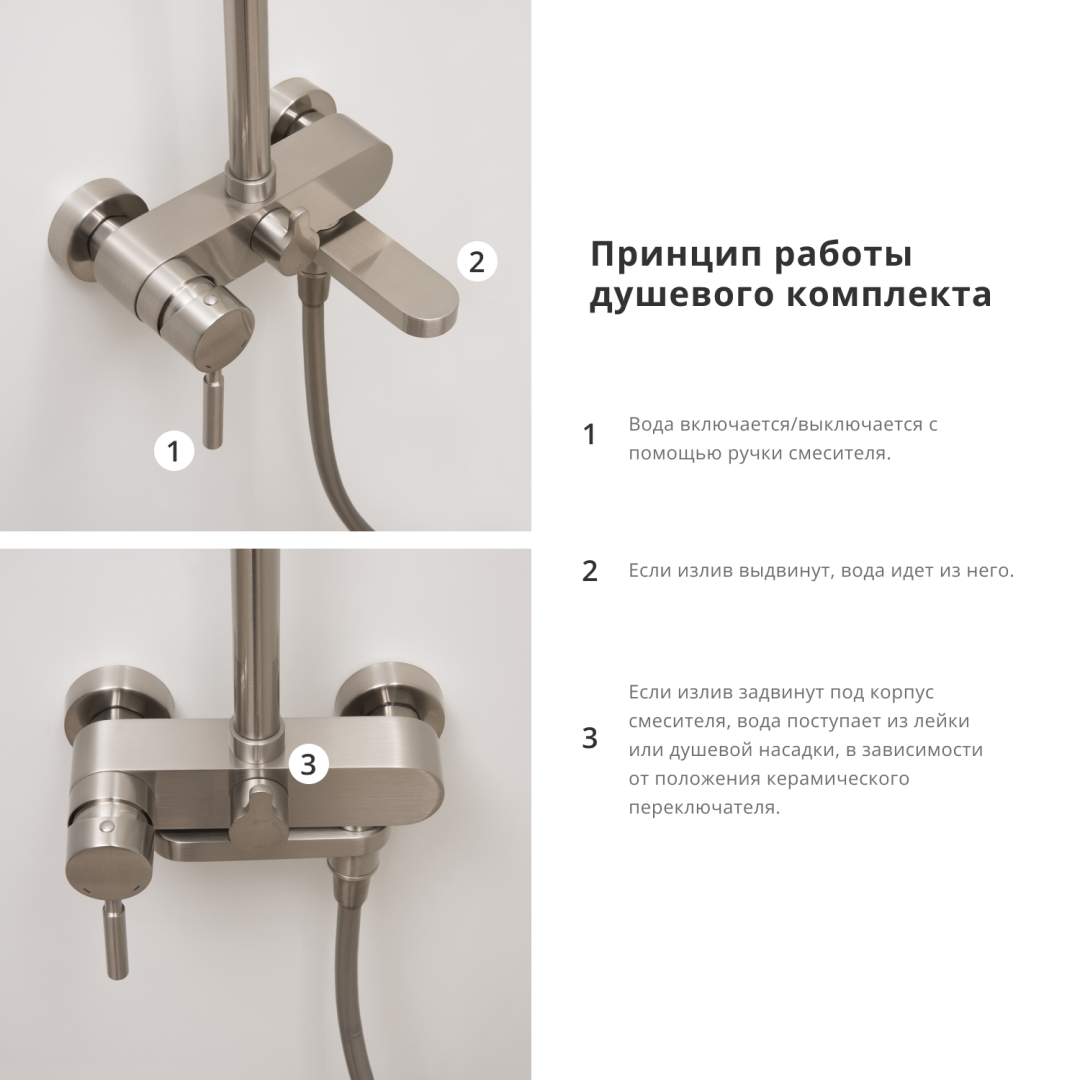 Изображение товара A14201 Душевой комплект со смесителем от магазина N&M Home
