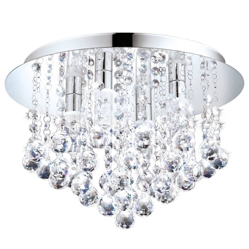 Изображение товара 94878 Светодиодный потолочный светильник ALMONTE, 4х2,5W (G9), ?350, H230, IP44, сталь, хром/стекло, х от магазина N&M Home