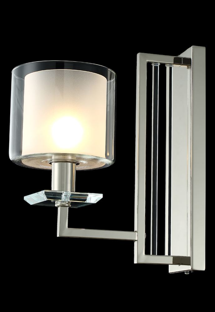 Изображение товара Бра Crystal Lux NICOLAS AP1 NICKEL/WHITE от магазина N&M Home