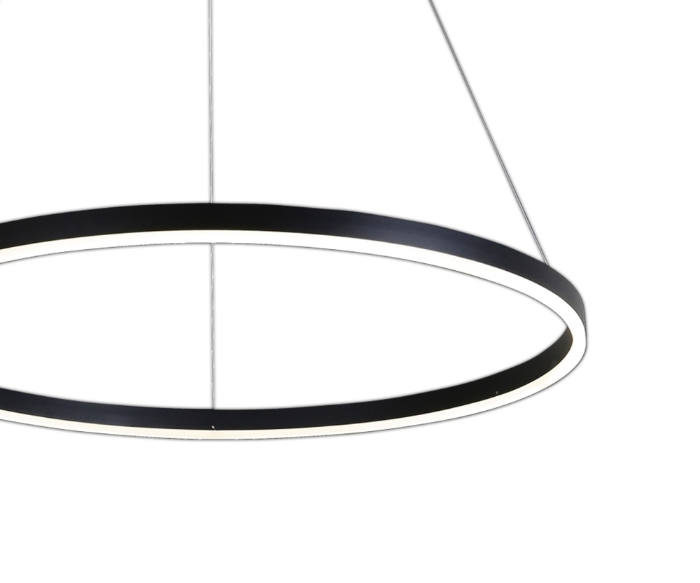 Изображение товара 08213,19A(3000K) Подвес Тор черный d60 h150 Led 36W (3000K) 2 типа крепления от магазина N&M Home