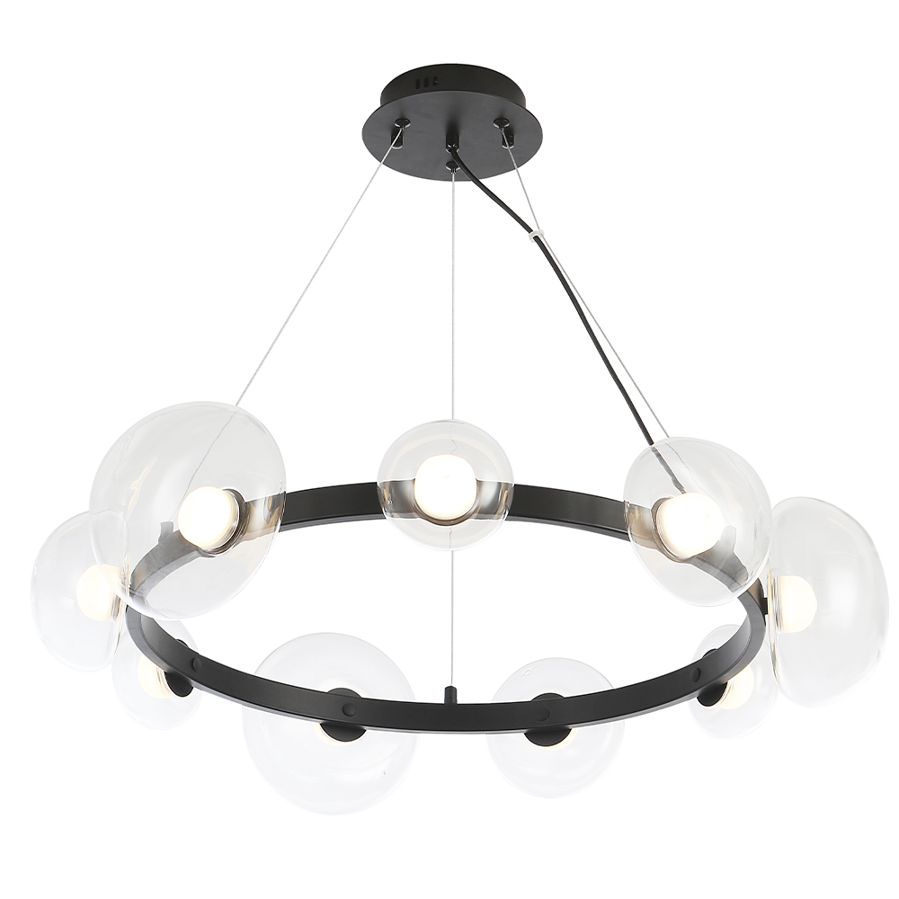 Изображение товара Люстра Crystal Lux BOSQUE SP9 BLACK/TRANSPARENT от магазина N&M Home