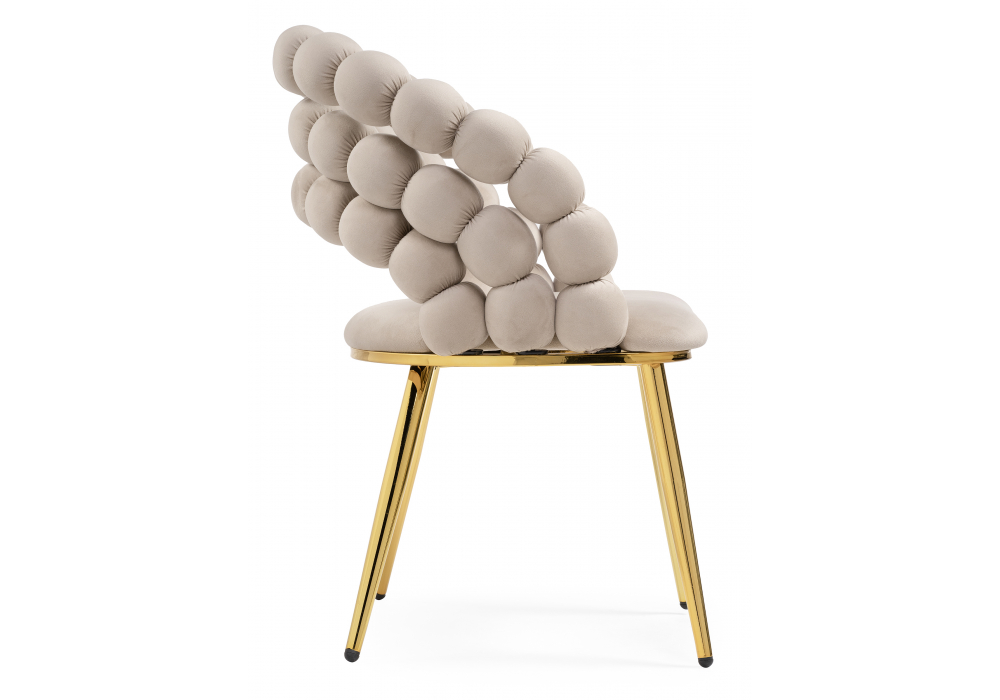 Изображение товара Стул на металлокаркасе Ball beige / gold от магазина N&M Home