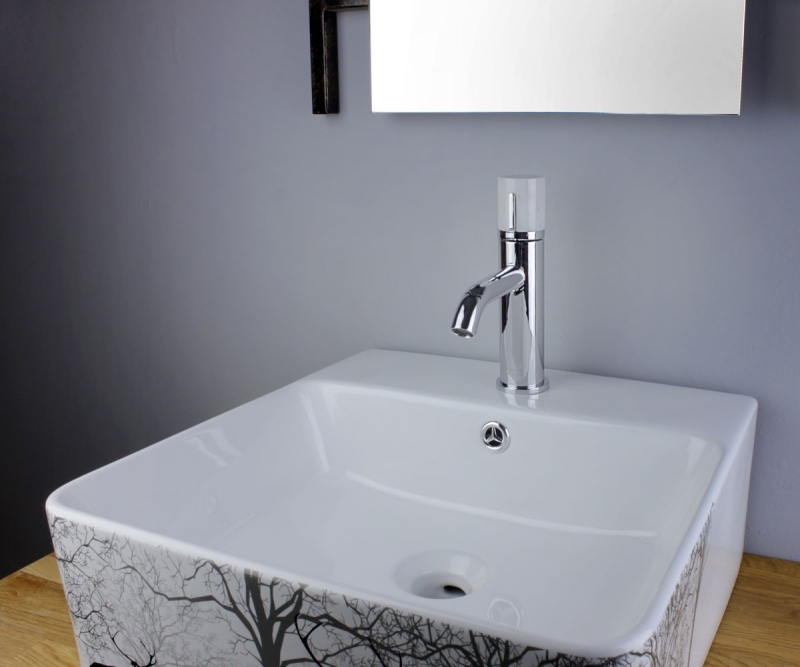 Изображение товара 24601CM Смеситель на раковину FOCUS хром/мрамор от магазина N&M Home