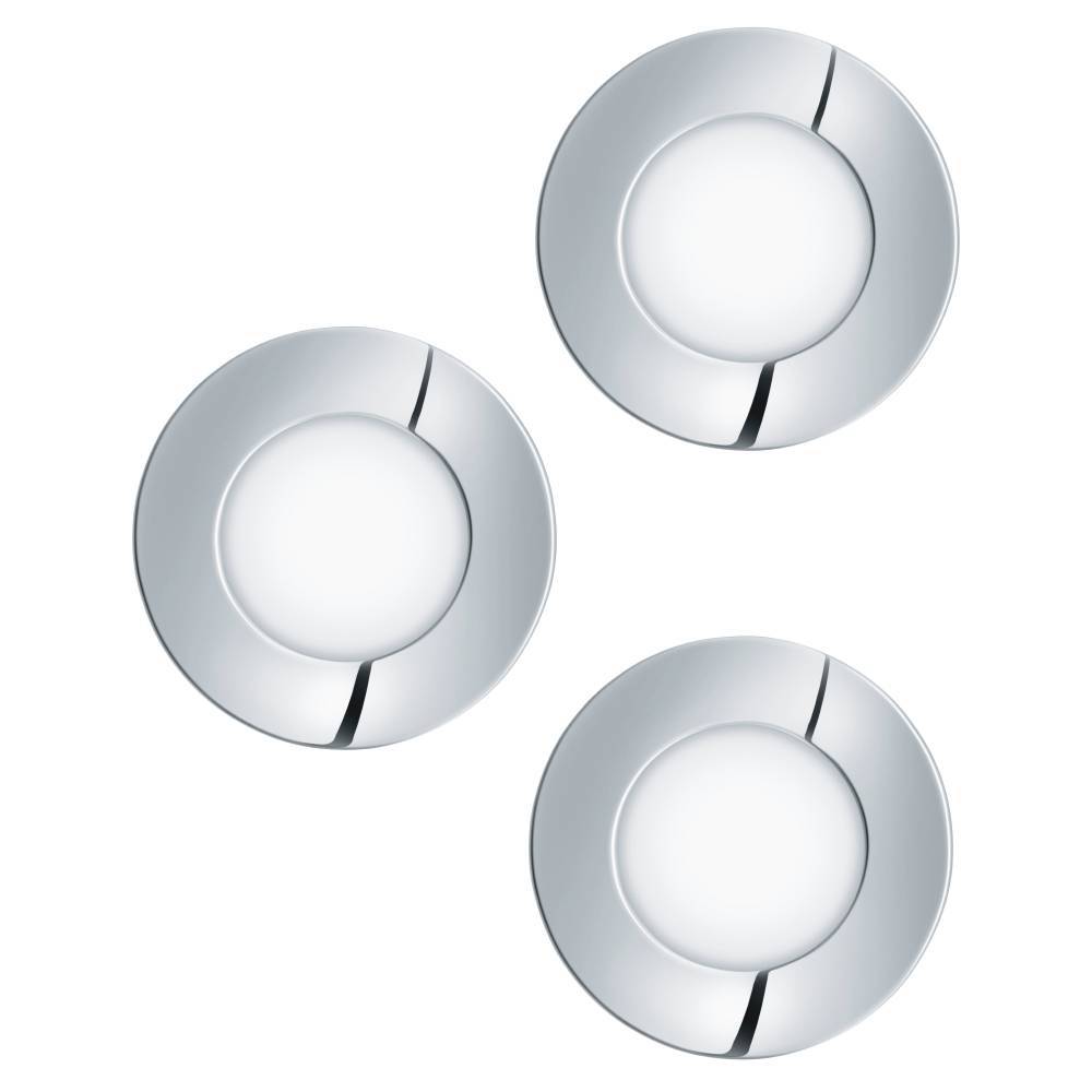 Изображение товара 98635 Комплект встраиваемых светильников FUEVA 1, 3X2,8W (LED), 3000K, 1050lm, IP20/44, ?85, литой металл, хромированный / пластик, белый от магазина N&M Home