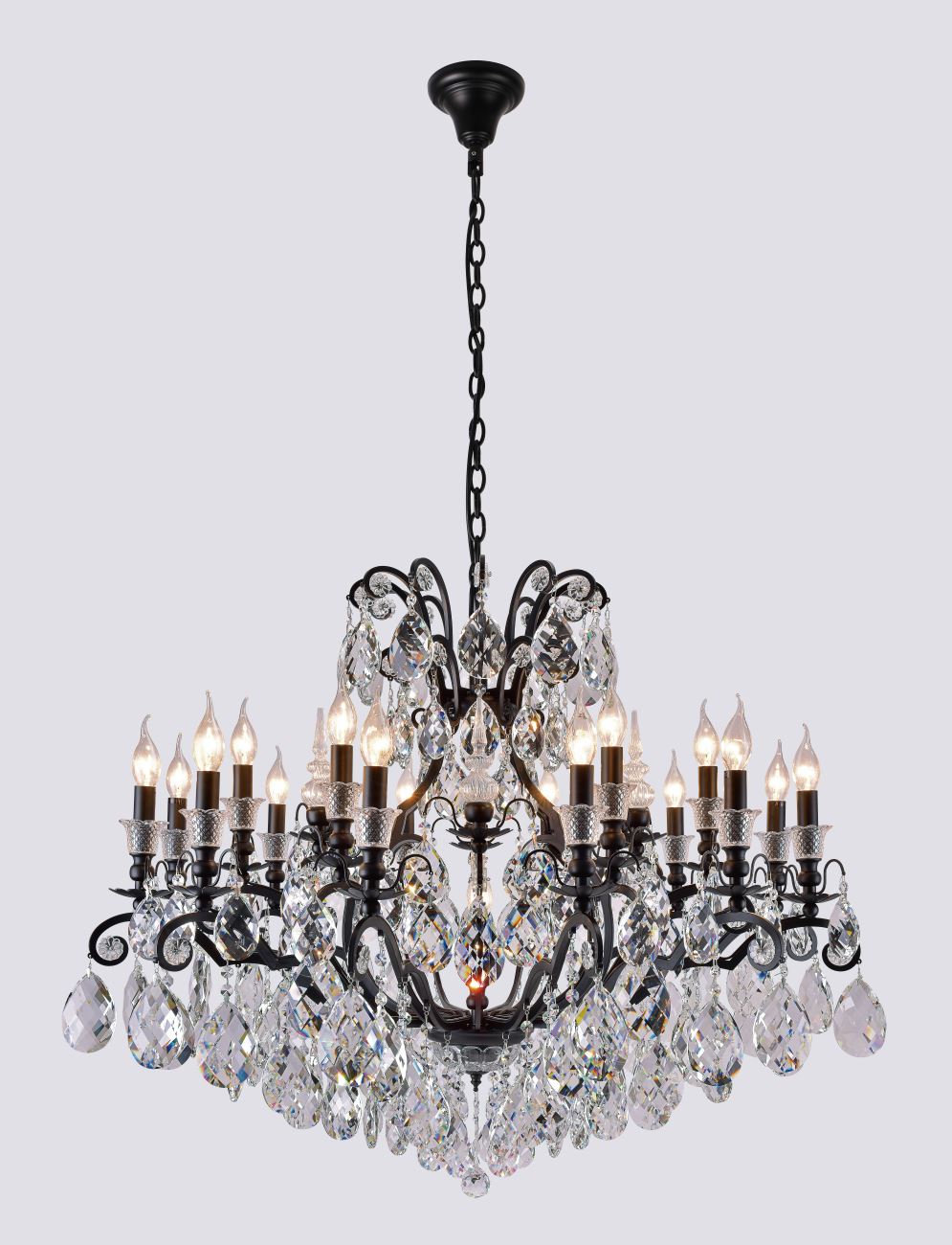 Изображение товара Люстра Crystal Lux MAGNIFICO SP19 BLACK/TRANSPARENT от магазина N&M Home
