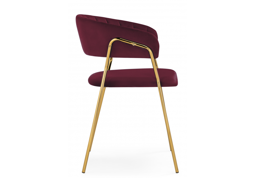 Изображение товара Стул на металлокаркасе Kamelia 1 wine red / gold от магазина N&M Home